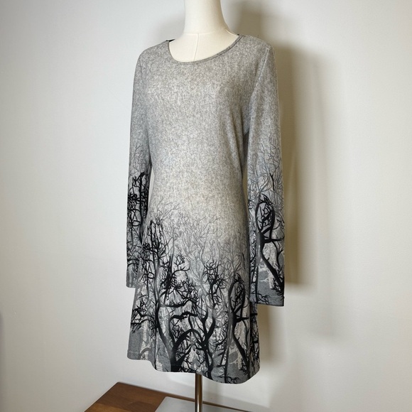L.A. Soul Tree Branch Sweater Dress Tunic Soft Cotton Blend Women’s Size Medium - Picture 2 of 12